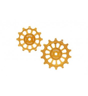 12/14T OVERSIZED PULLEYS FOR SHIM R9100 ROAD (GOLD)
